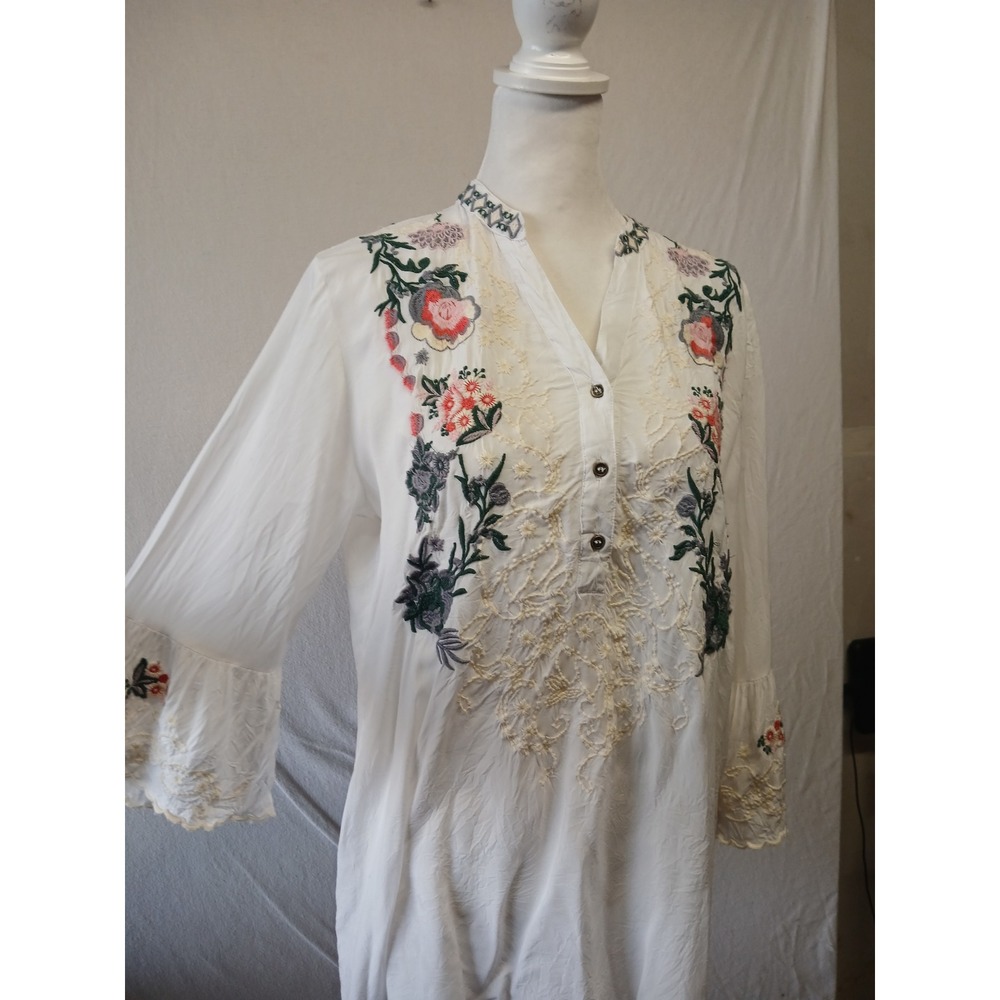 All about her boho floral Tunic Blouse flowy small oversized festival country